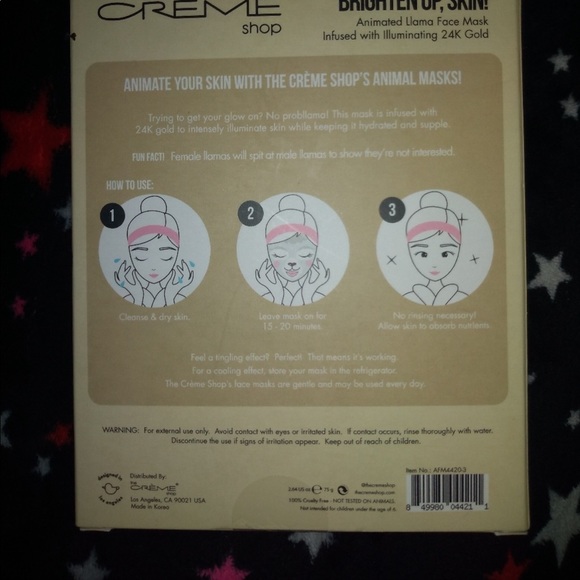 The Crème Shop Brighten Up, Skin Face Mask NWT - Picture 4 of 4